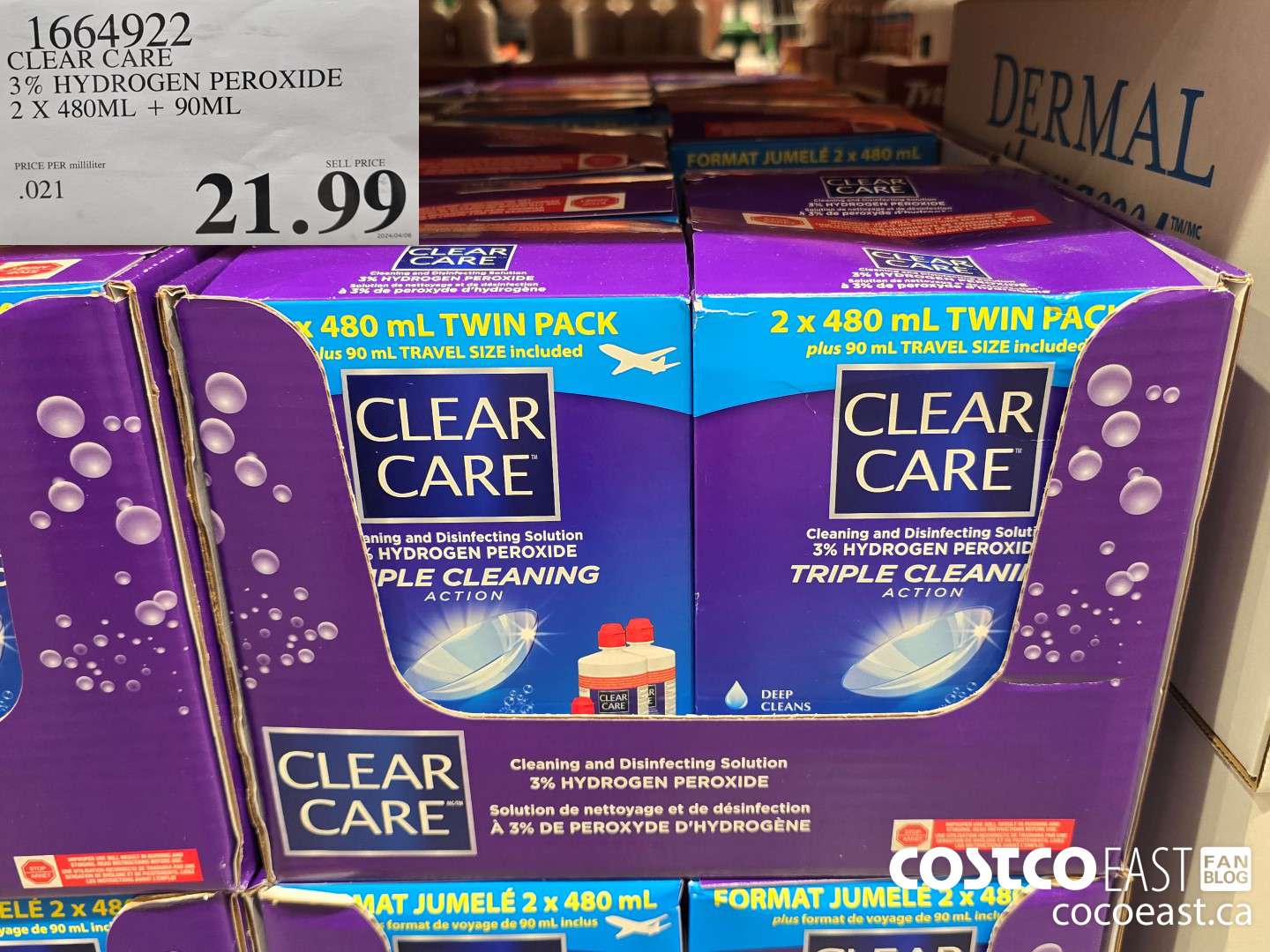 1664922 CLEAR CARE 3% HYDROGEN PEROXIDE 2 X 480ML + 90ML $21.99