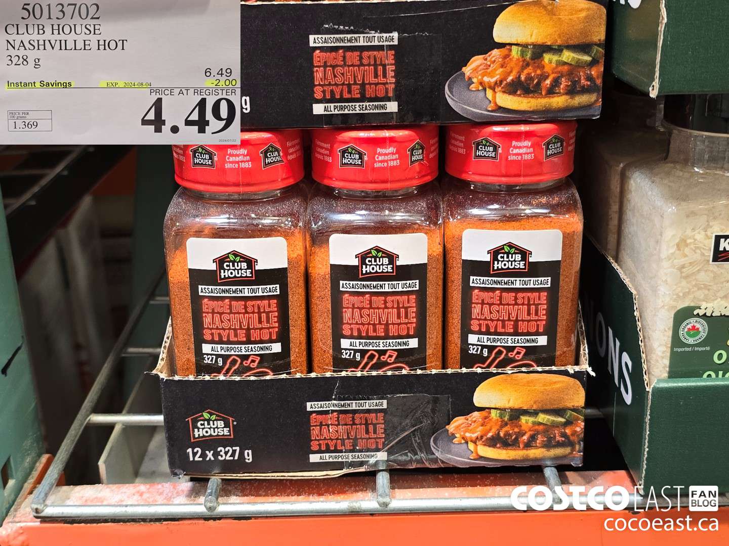 5013702 CLUB HOUSE NASHVILLE HOT 328 G ($2.00 INSTANT SAVINGS EXPIRES ON 2024-08-04) $4.49