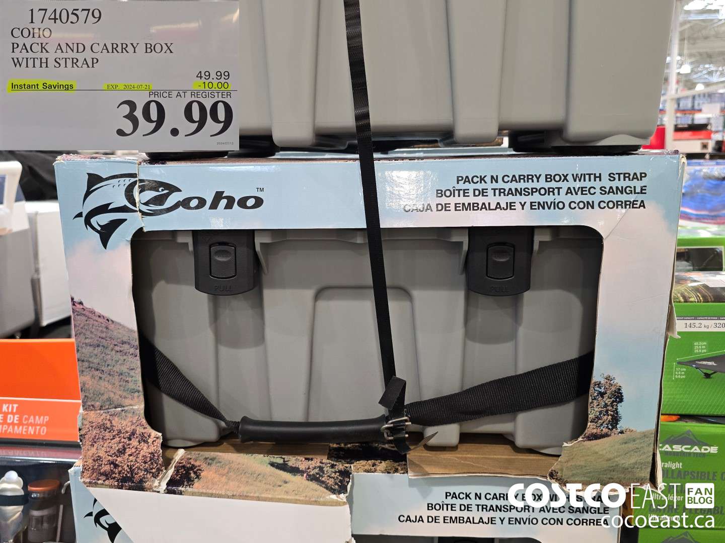 1740579 COHO PACK AND CARRY BOX WITH STRAP ($10.00 INSTANT SAVINGS EXPIRES ON 2024-07-21) $39.99