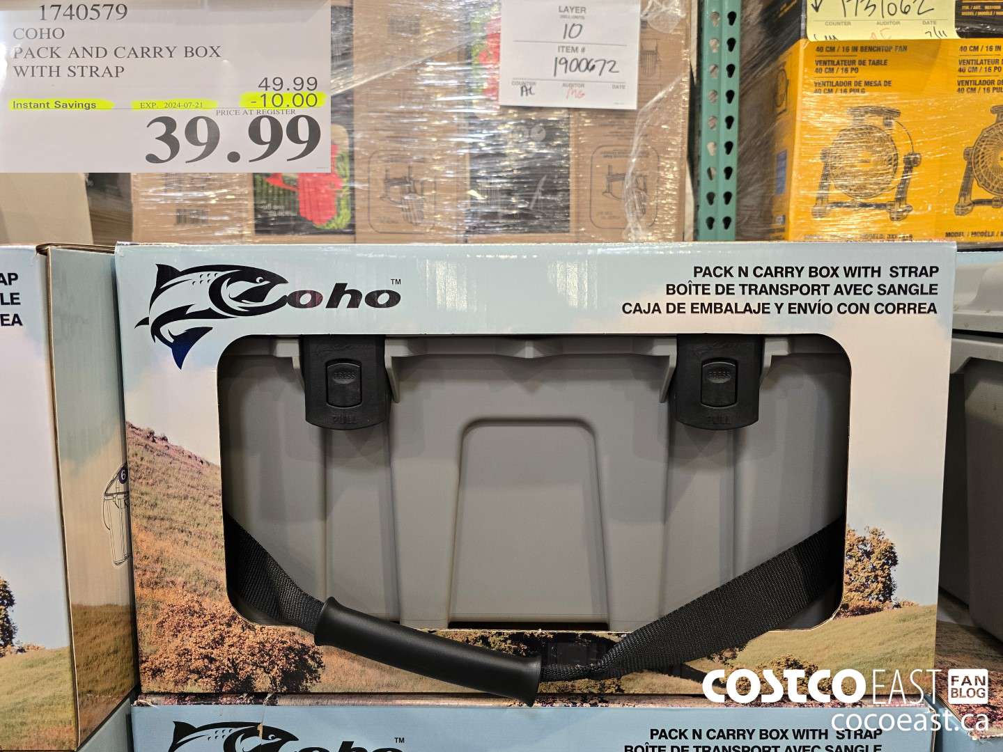 1740579 COHO PACK AND CARRY BOX WITH STRAP ($10.00 INSTANT SAVINGS EXPIRES ON 2024-07-21) $39.99