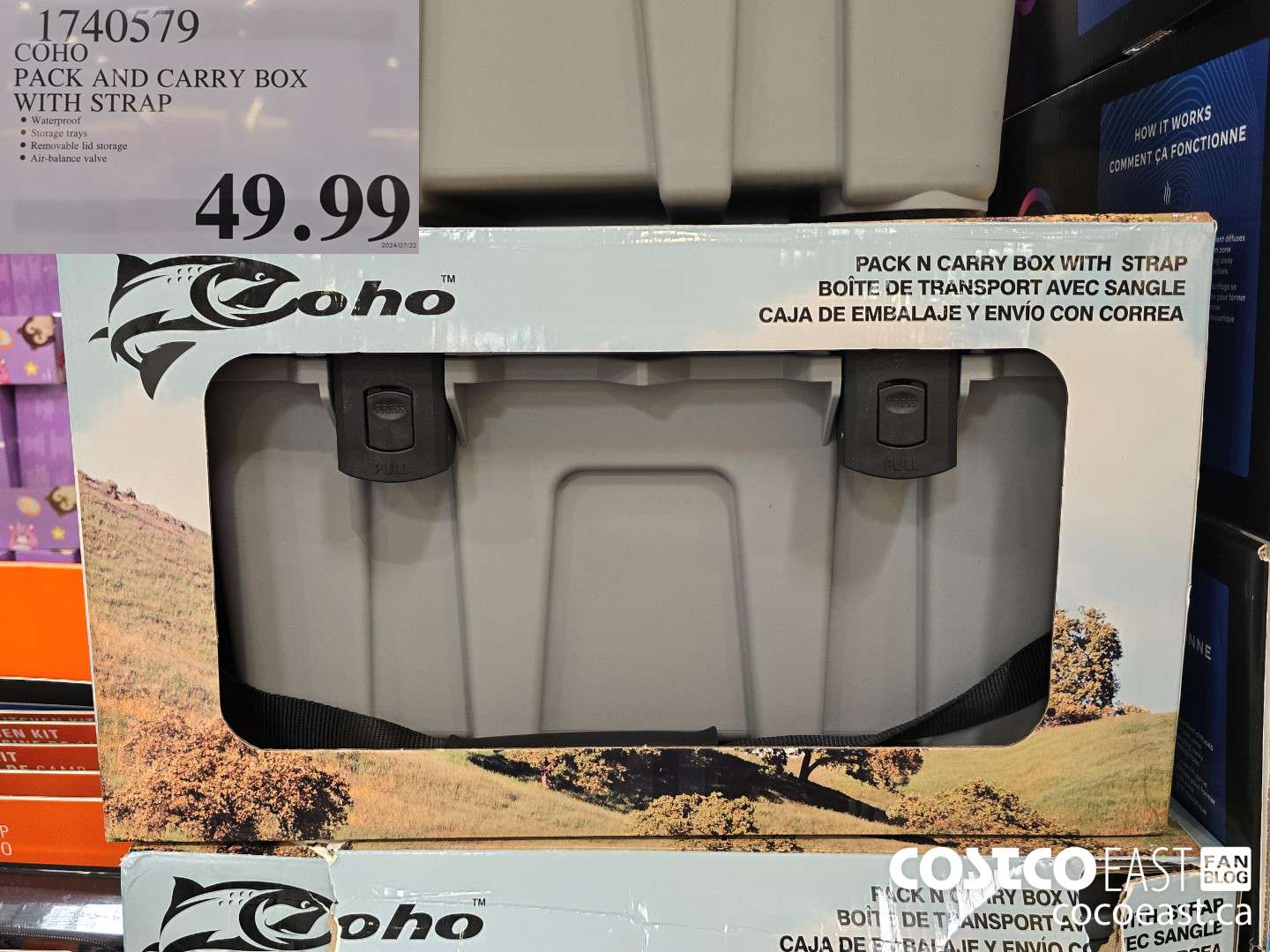 1740579 COHO PACK AND CARRY BOX WITH STRAP $49.99