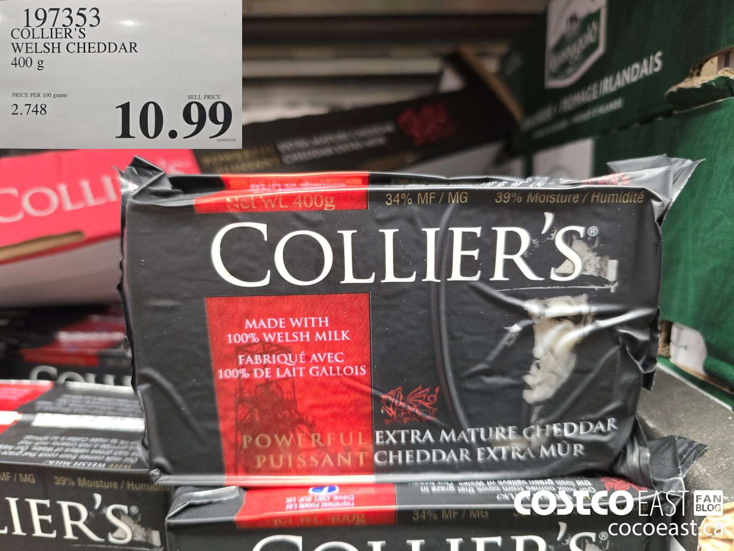 197353 COLLIER'S WELSH CHEDDAR 400G $10.99