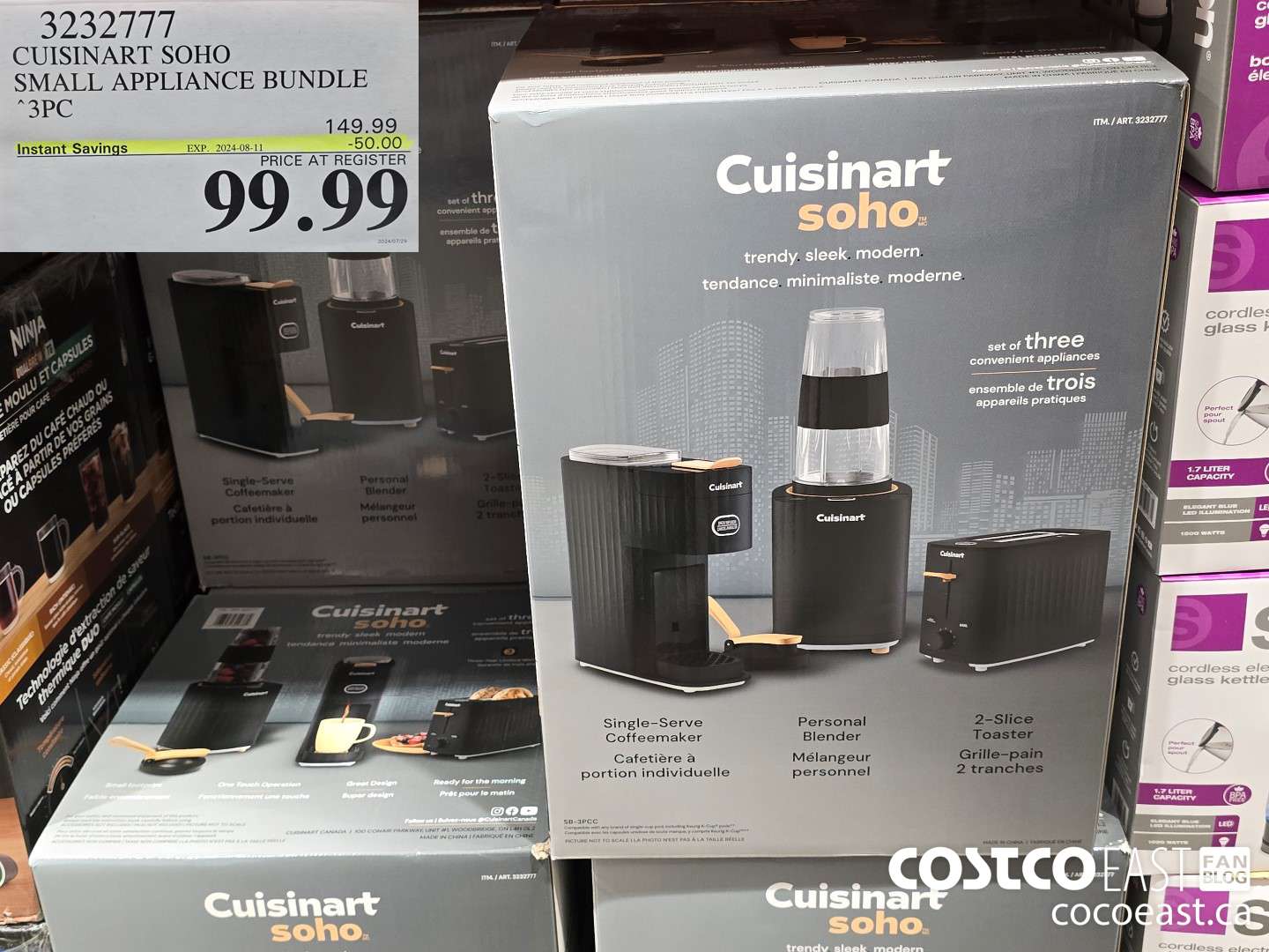 3232777 CUISINART SOHO SMALL APPLIANCE BUNDLE 3 PC ($50.00 INSTANT SAVINGS EXPIRES ON 2024-08-11) $99.99