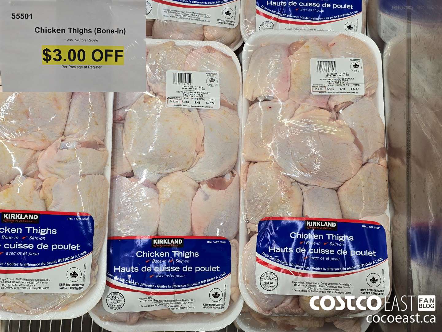 55501 Chicken Thighs (Bone-In) ($3.00 INSTANT SAVINGS)