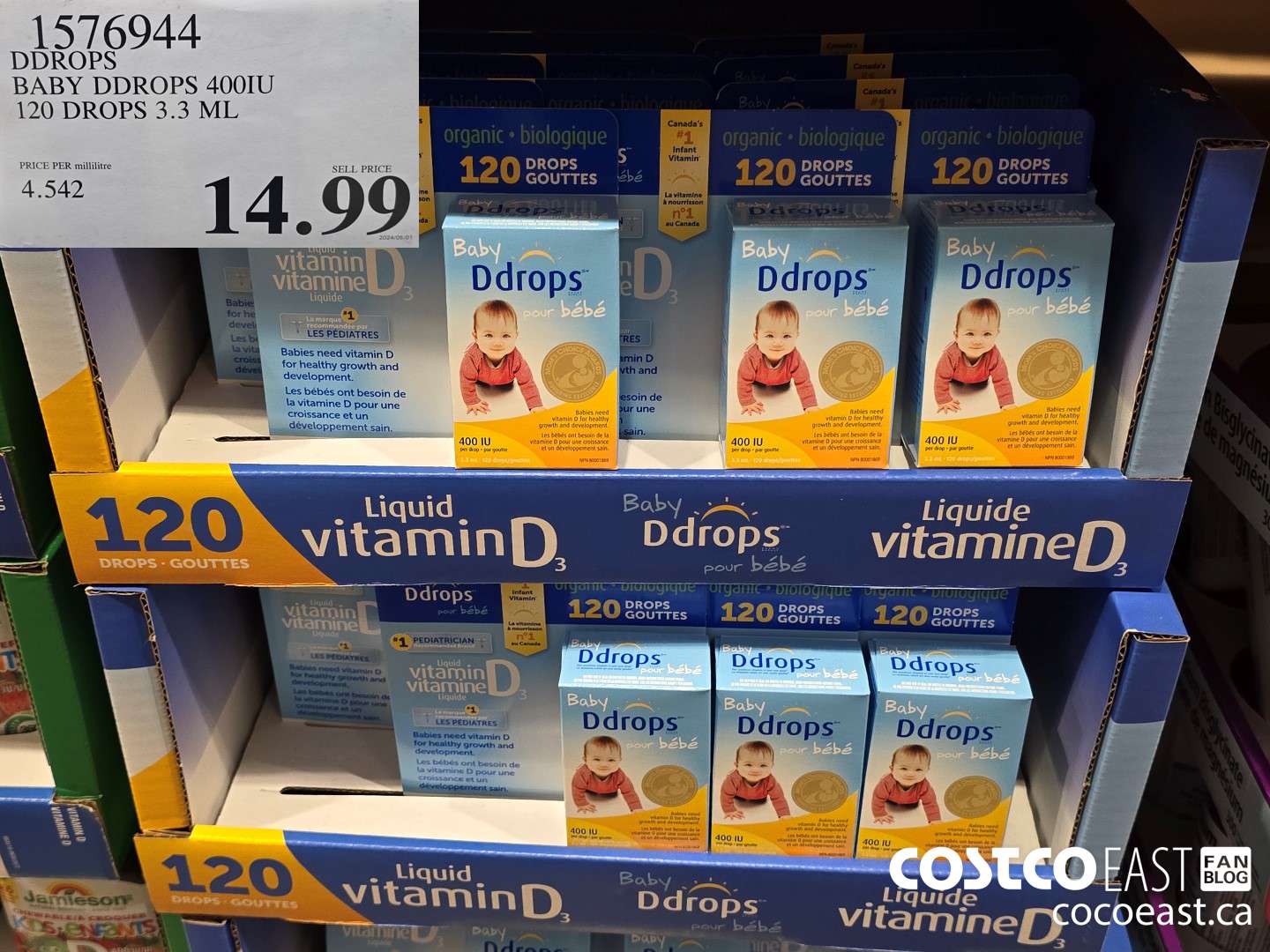 1576944 DDROPS BABY DDROPS 400I1U 120 DROPS 3.3 ML $14.99