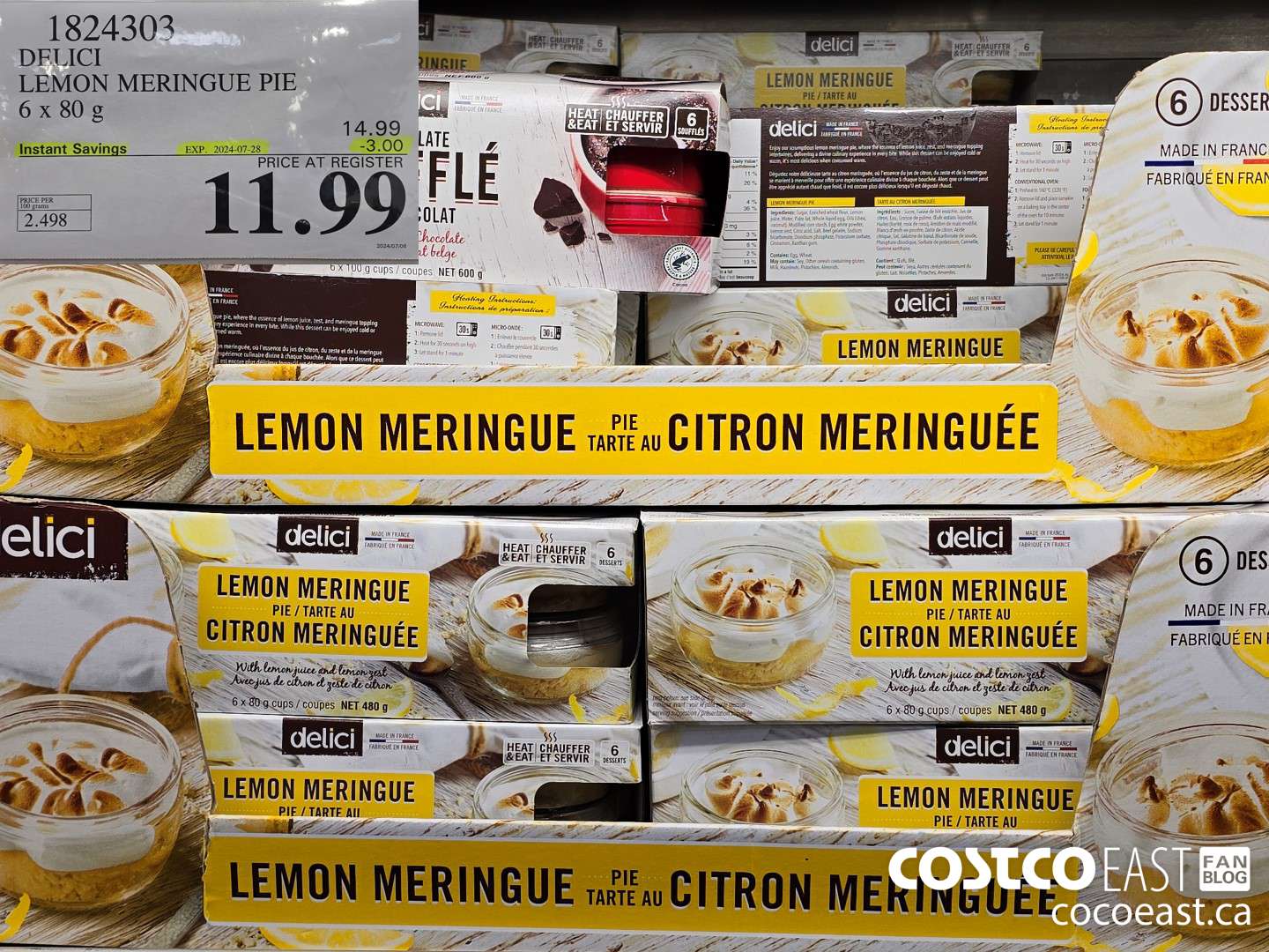 1824303 DELICI LEMON MERINQUE PIE 6 x 80 g ($3.00 INSTANT SAVINGS EXPIRES ON 2024-07-28) $11.99