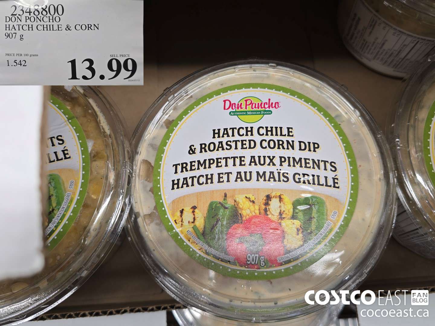 2348800 DON PONCHO HATCH CHILIE & ROASTED CORN DIP 907 G $13.99