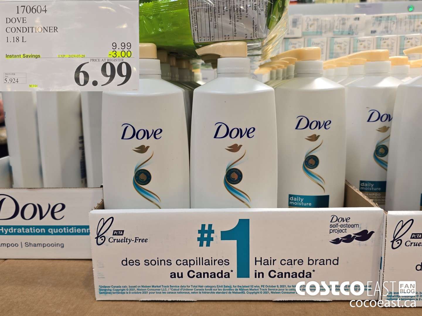 170604 DOVE CONDITIONER 1.18L ($3.00 INSTANT SAVINGS EXPIRES ON 2024-07-28) $6.99