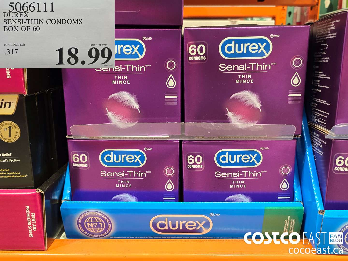 5066111 DUREX SENSI-THIN CONDOMS BOX OF 60 $18.99