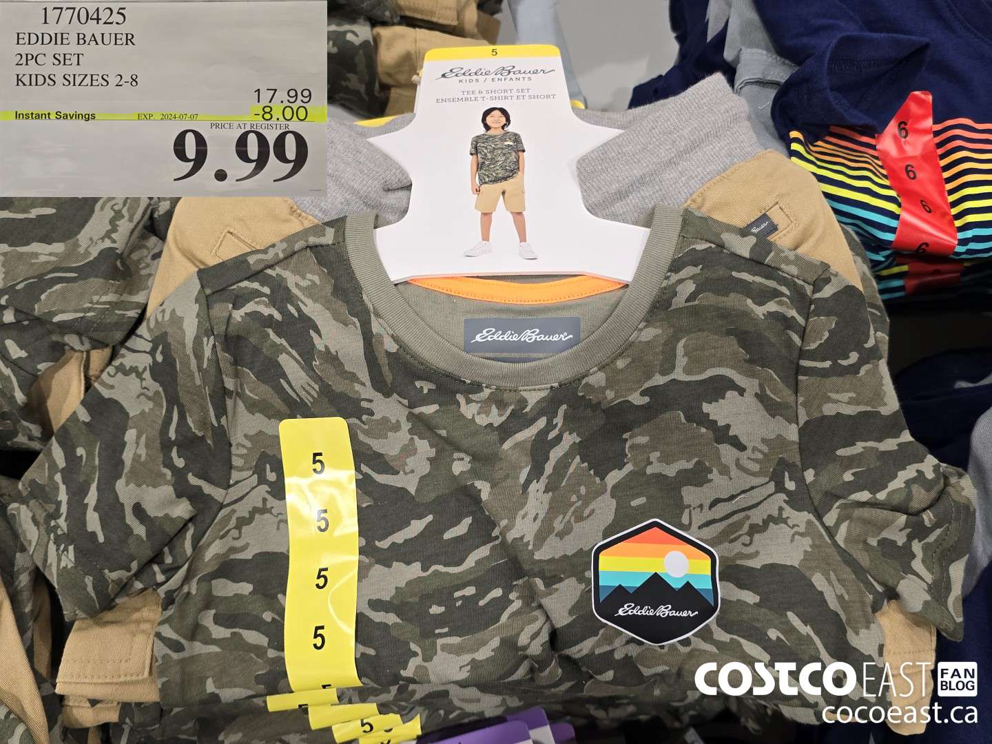 1770425 EDDIE BAUER 2 PC SET KIDS SIZES 2-8 ($8.00 INSTANT SAVINGS EXPIRES ON 2024-07-07) $9.99