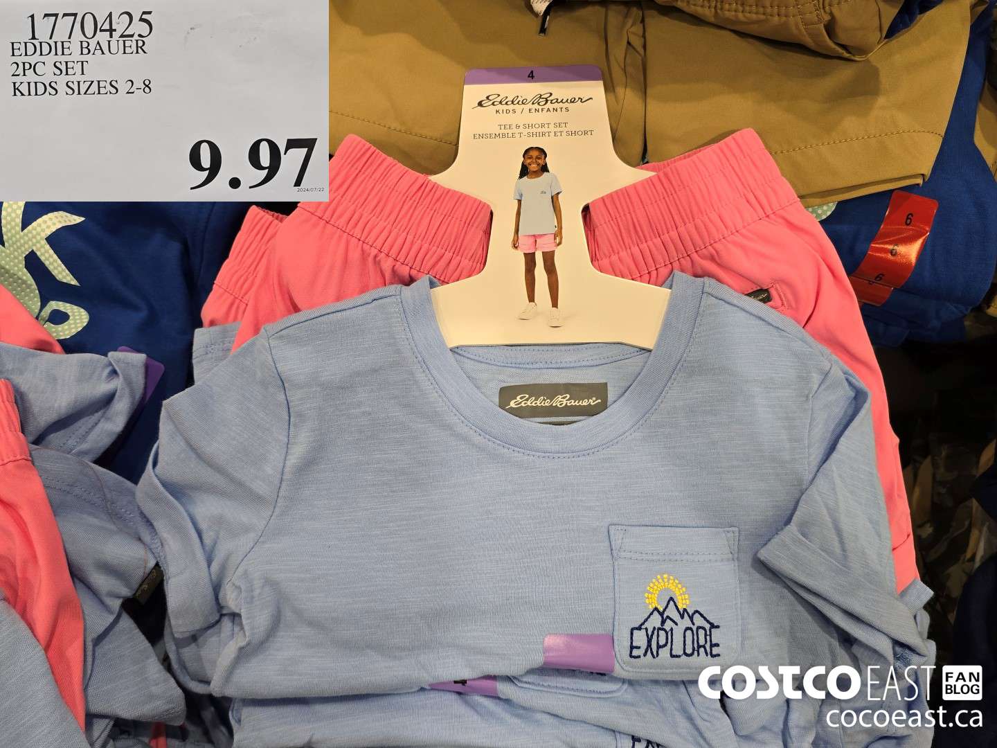 1770425 EDDIE BAUER 2 PC SET KIDS SIZES 2-8 $9.97