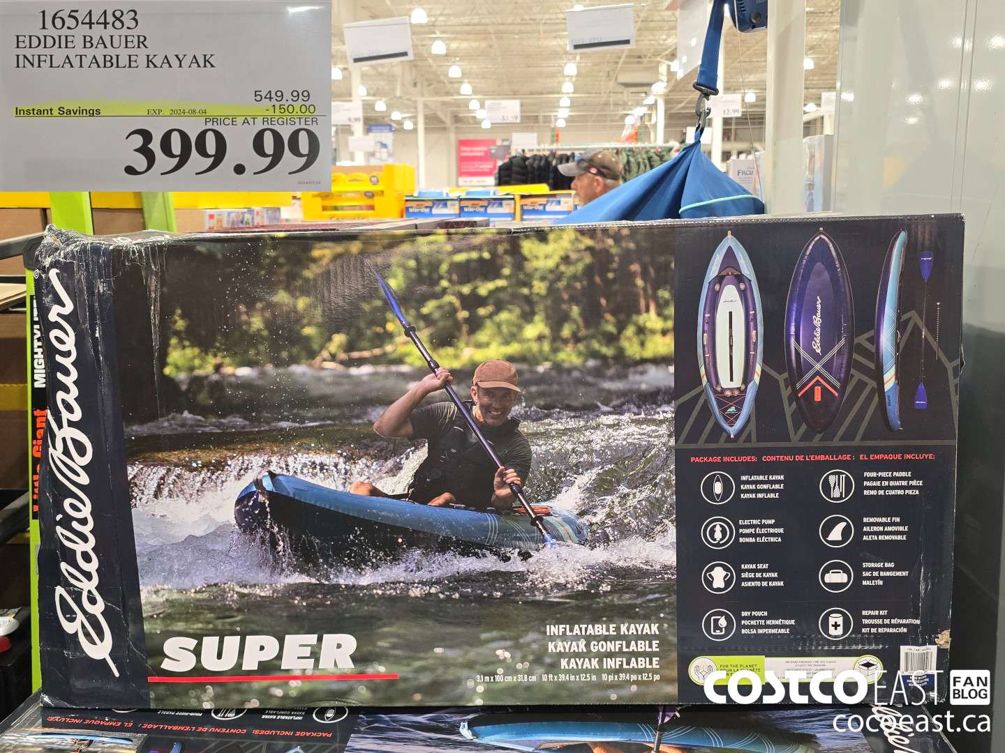 1654483 EDDIE BAUER INFLATABLE KAYAK ($150.00 INSTANT SAVINGS EXPIRES ON 2024-08-04) $399.99