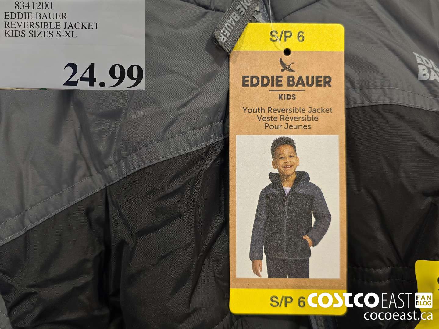 8341200 EDDIE BAUER REVERSIBLE JACKET KIDS SIZES S-XL $24.99