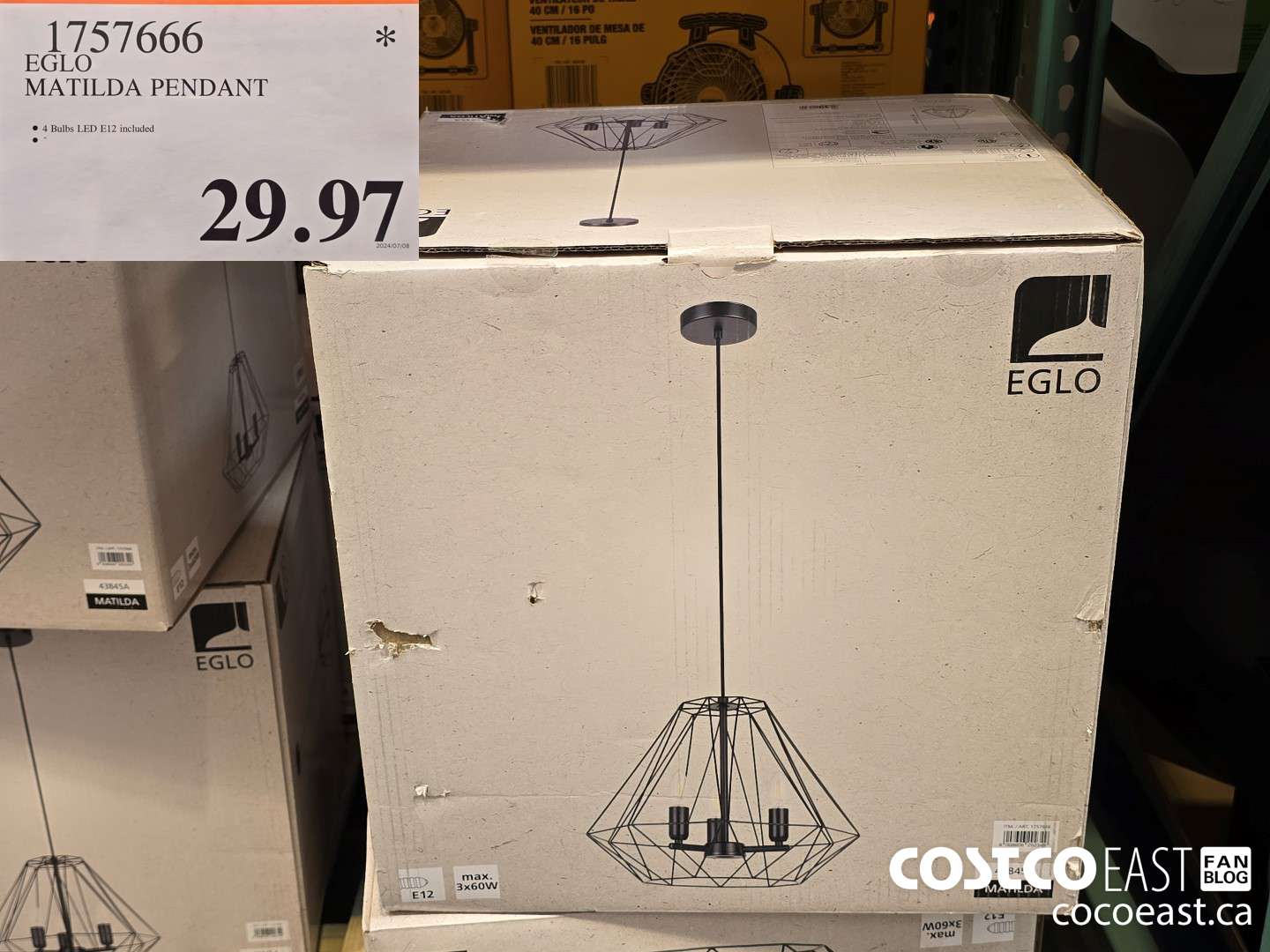 1757666 EGLO MATILDA PENDANT $29.97