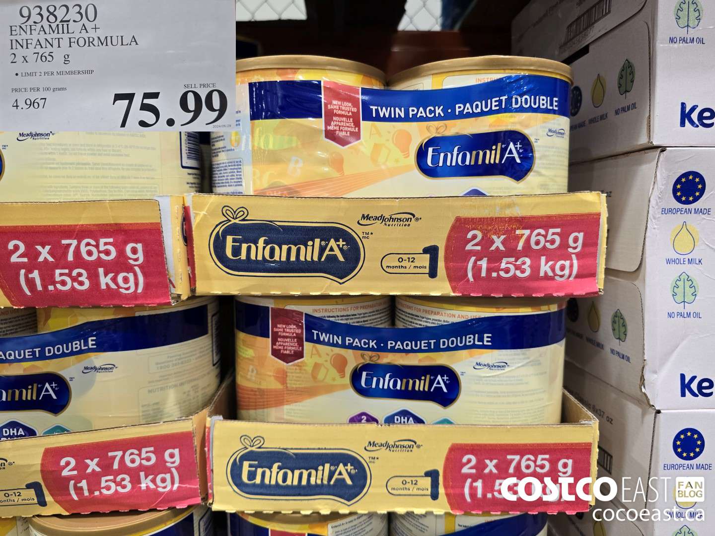 938230 ENFAMIL A+ INFANT FORMULA 2 X 765 G $75.99