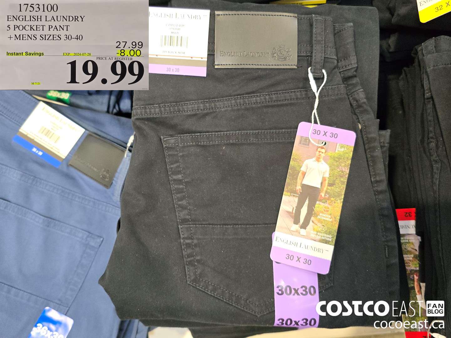 1753100 ENGLISH LAUNDRY 5 POCKET PANT +MENS SIZES 30-40 ($8.00 INSTANT SAVINGS EXPIRES ON 2024-07-28) $19.99