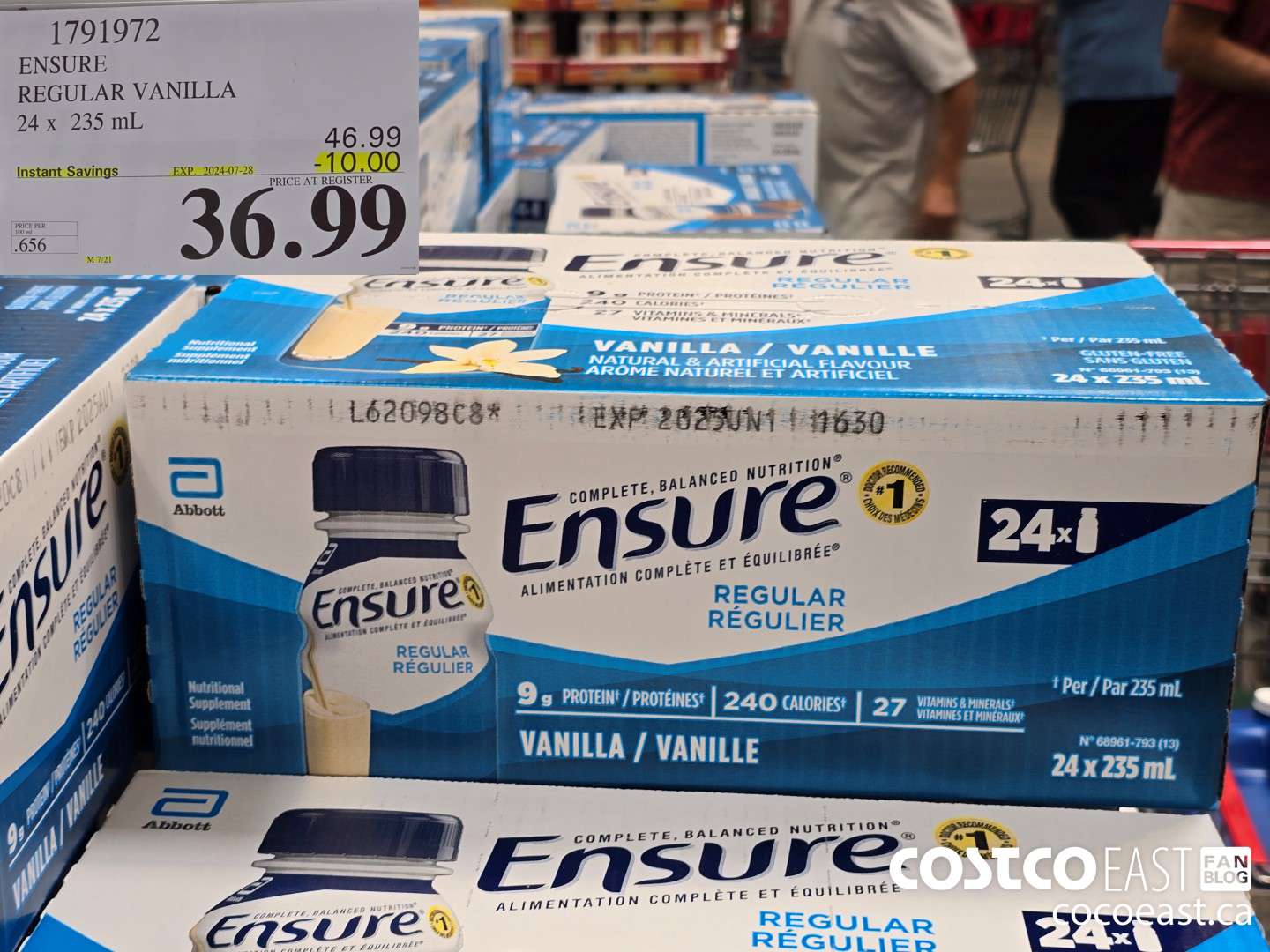 1791972 ENSURE REGULAR VANILLA 24 X 235 ML ($10.00 INSTANT SAVINGS EXPIRES ON 2024-07-28) $36.99