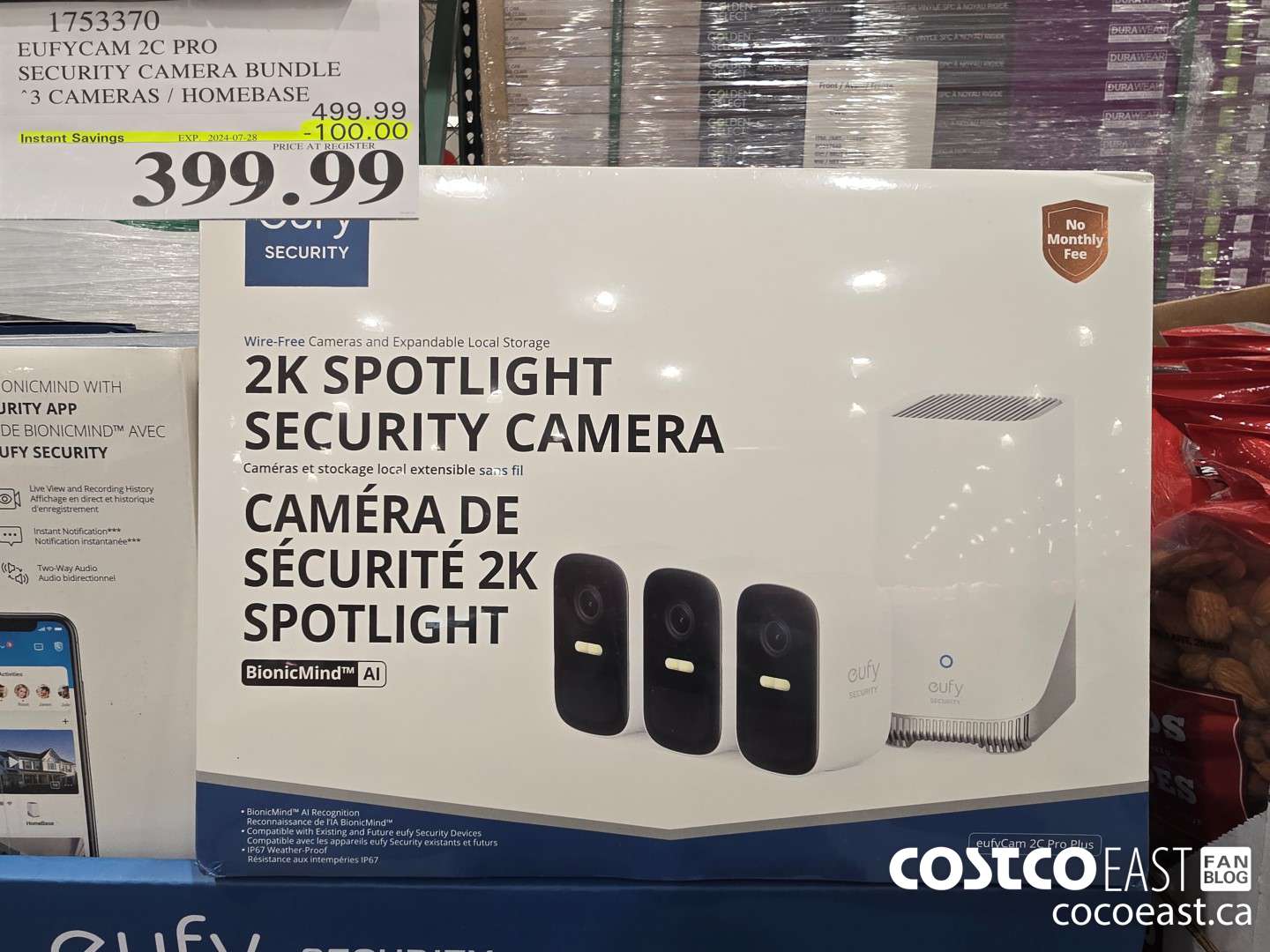 1753370 EUFYCAM 2C PRO SECURITY CAMERA BUNDLE *3 CAMERAS / HOMEBASE ($100.00 INSTANT SAVINGS EXPIRES ON 2024-07-28) $399.99