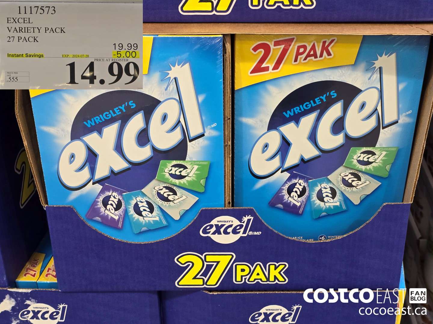 1117573 EXCEL VARIETY PACK 27 PACK ($5.00 INSTANT SAVINGS EXPIRES ON 2024-07-28) $14.99