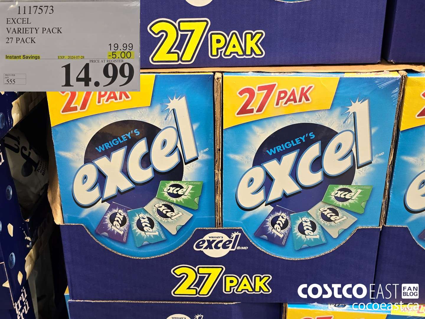 1117573 EXCEL VARIETY PACK 27 PACK ($5.00 INSTANT SAVINGS EXPIRES ON 2024-07-28) $14.99