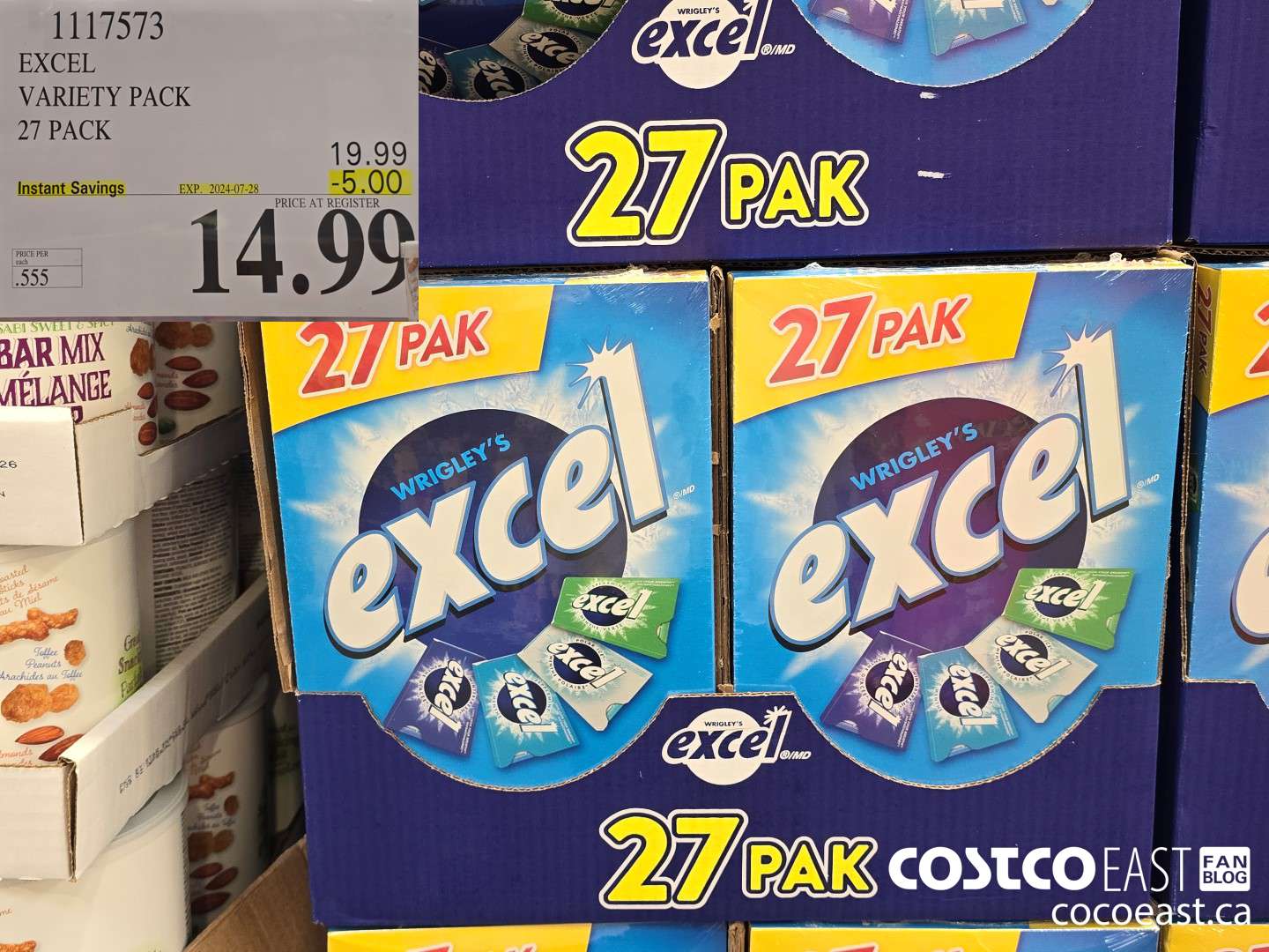 1117573 EXCEL VARIETY PACK 27 PACK ($5.00 INSTANT SAVINGS EXPIRES ON 2024-07-28) $14.99