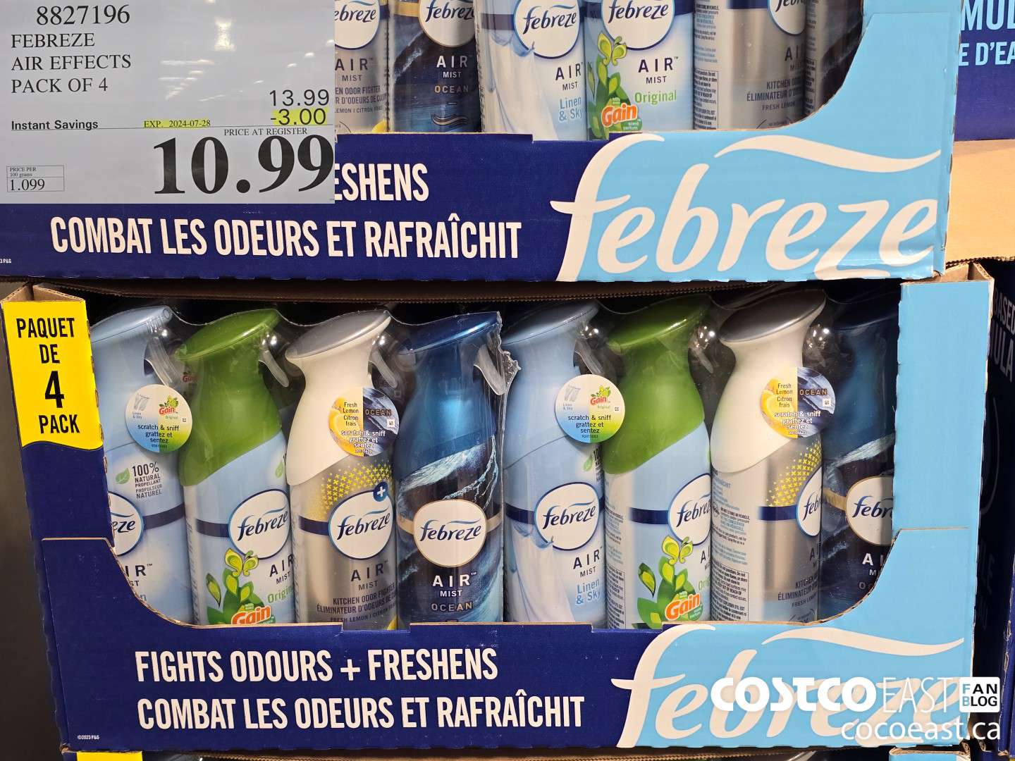 8827196 FEBREZE AIR EFFECTS PACK OF 4 ($3.00 INSTANT SAVINGS EXPIRES ON 2024-07-28) $10.99