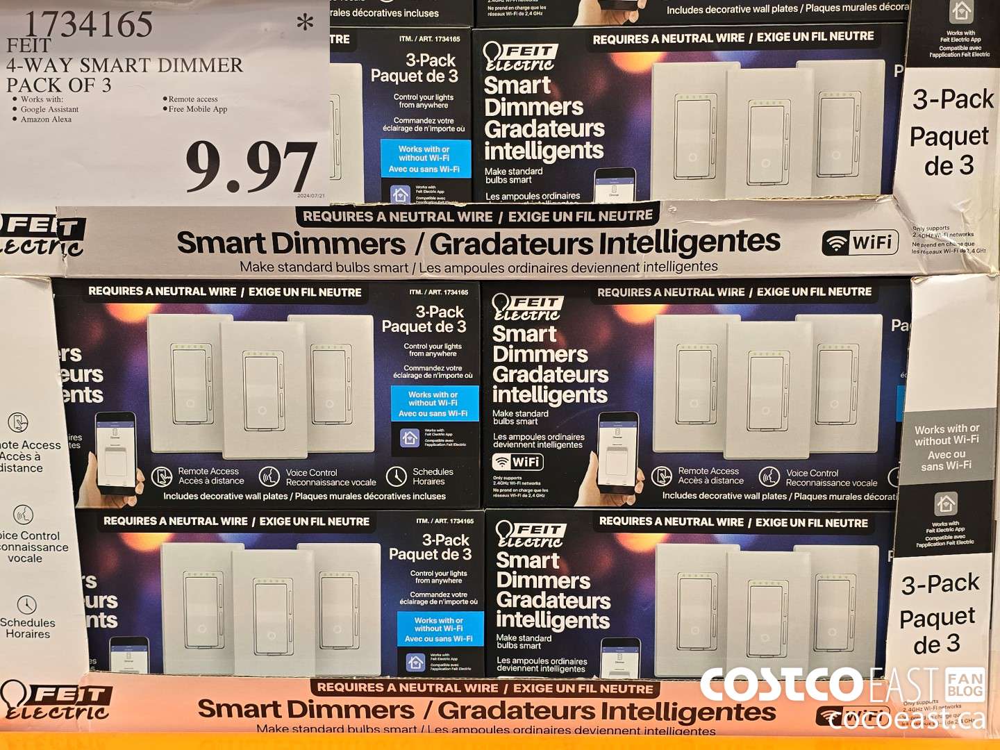 1734165 FEIT 4-WAY SMART DIMMER PACK OF 3 $9.97