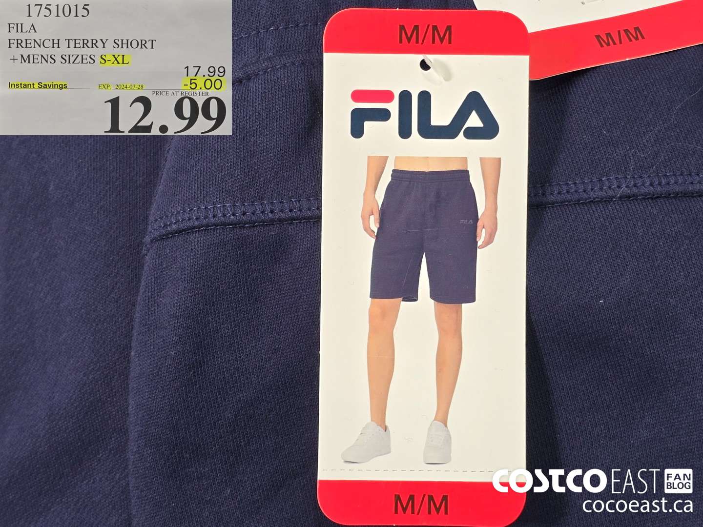 1751015 FILA FRENCH TERRY SHORT +MENS SIZES S-XXL ($5.00 INSTANT SAVINGS EXPIRES ON 2024-07-28) $12.99