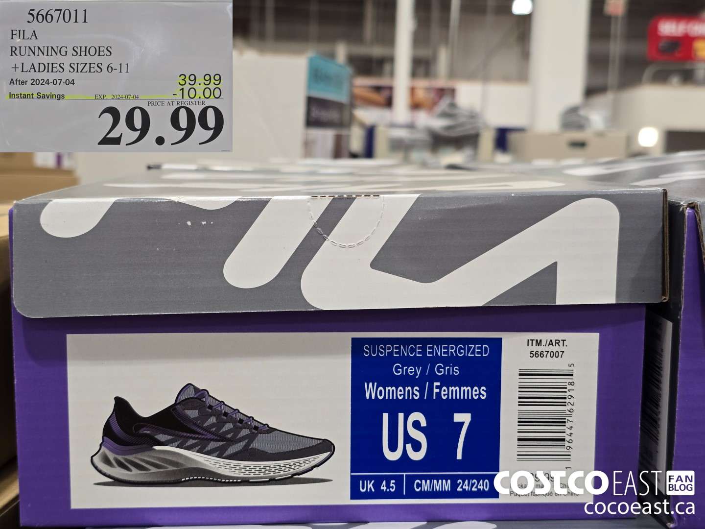 5667011 FILA RUNNING SHOES + LADIES SIZES 6-11 ($10.00 INSTANT SAVINGS EXPIRES ON 2024-07-04) $29.99