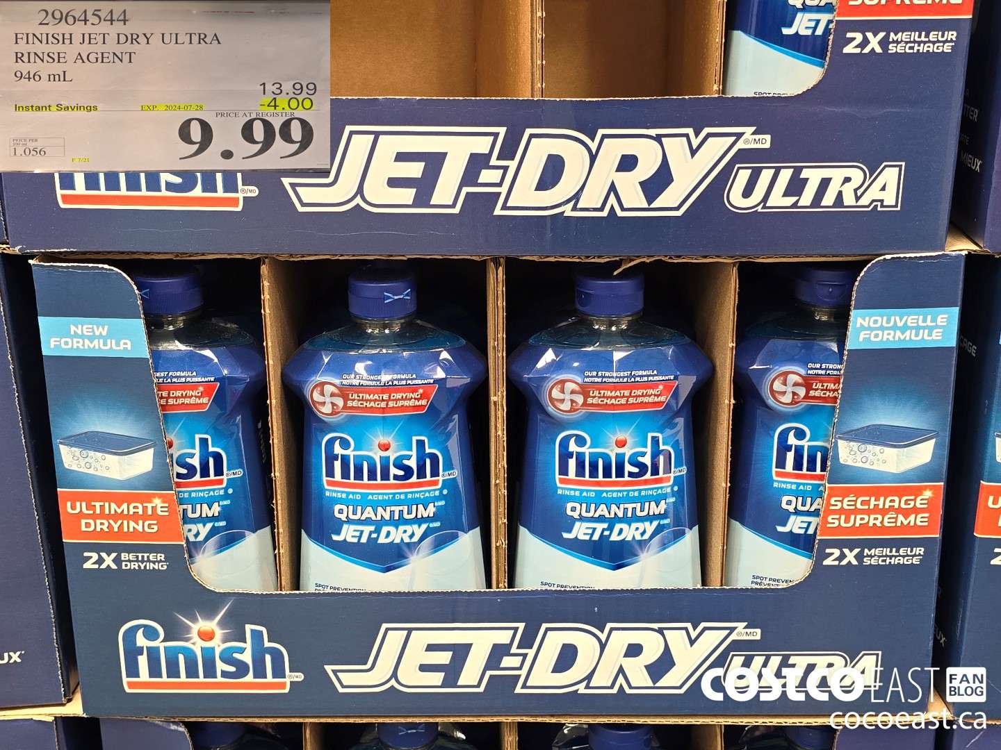 2964544 FINISH JET DRY ULTRA RINSE AGENT 946 ml ($4.00 INSTANT SAVINGS EXPIRES ON 2024-07-28) $9.99