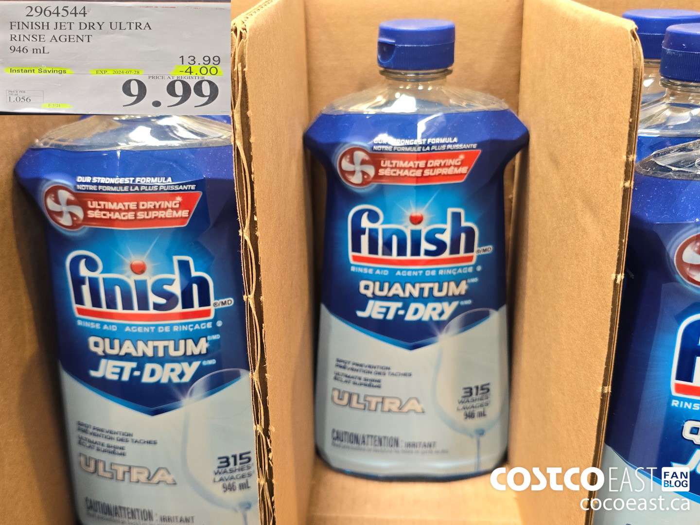 2964544 FINISH JET DRY ULTRA RINSE AGENT 946 ml ($4.00 INSTANT SAVINGS EXPIRES ON 2024-07-28) $9.99