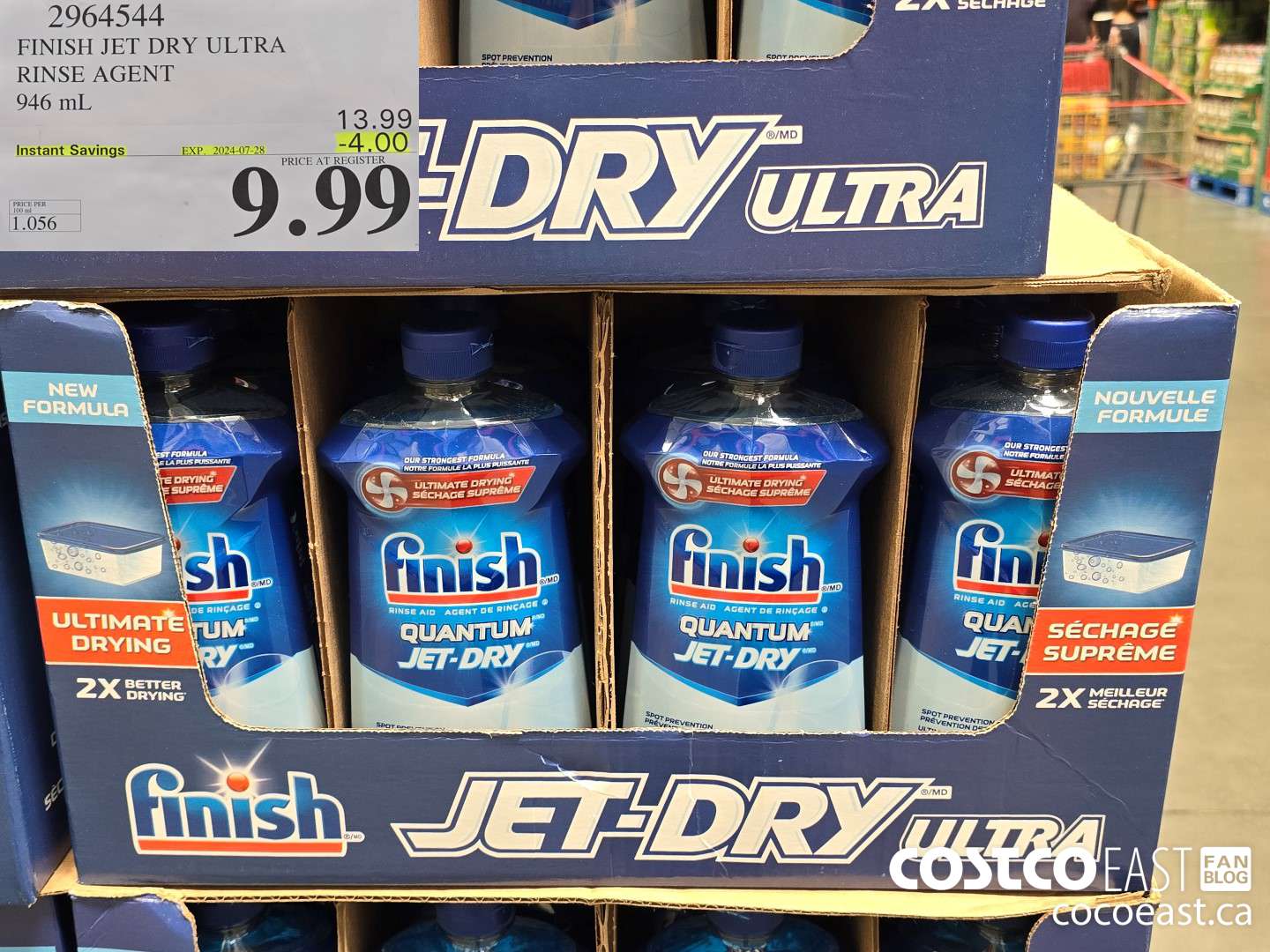 2964544 FINISH JET DRY ULTRA RINSE AGENT 946 ml ($4.00 INSTANT SAVINGS EXPIRES ON 2024-07-28) $9.99