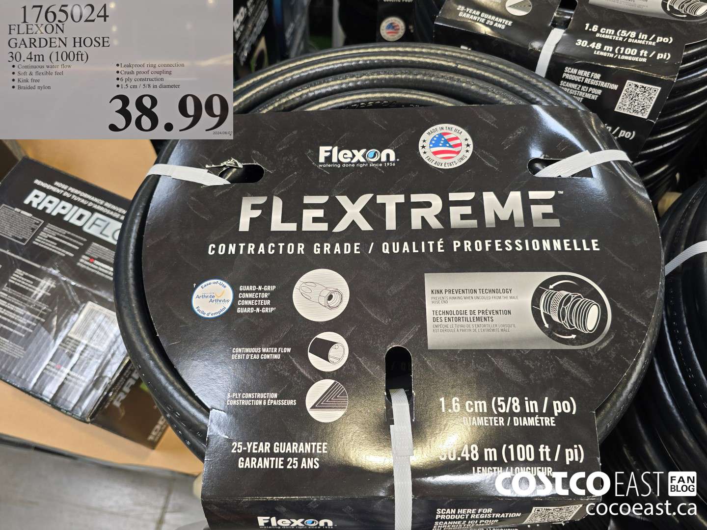 1765024 FLEXON GARDEN HOSE 100 ft $38.99