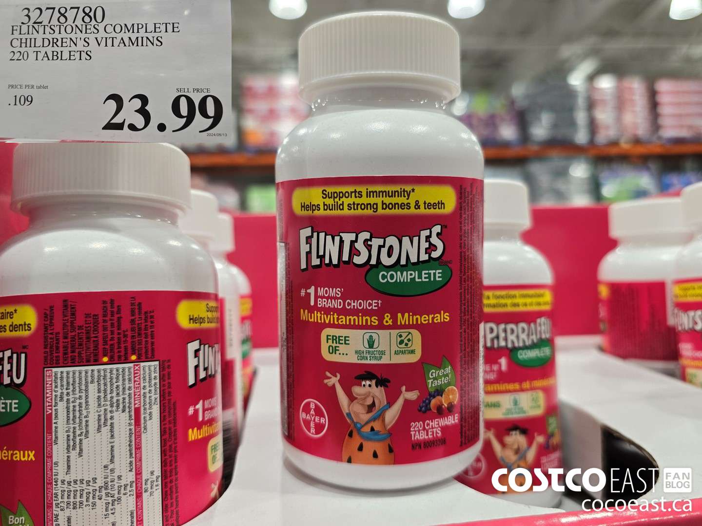3278780 FLINTSTONES COMPLETE CHILDREN'S VITAMINS 220 TABLETS $23.99