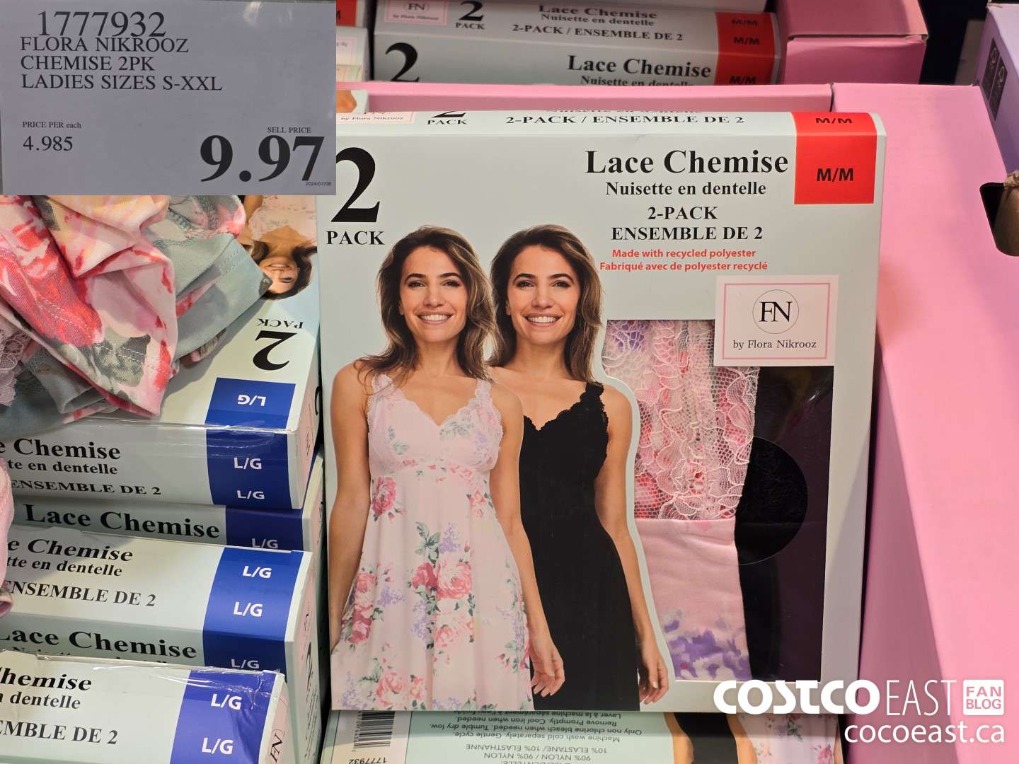 1777932 FLORA NIKROOZ CHEMISE 2PK LADIES SIZES S-XXL $9.97