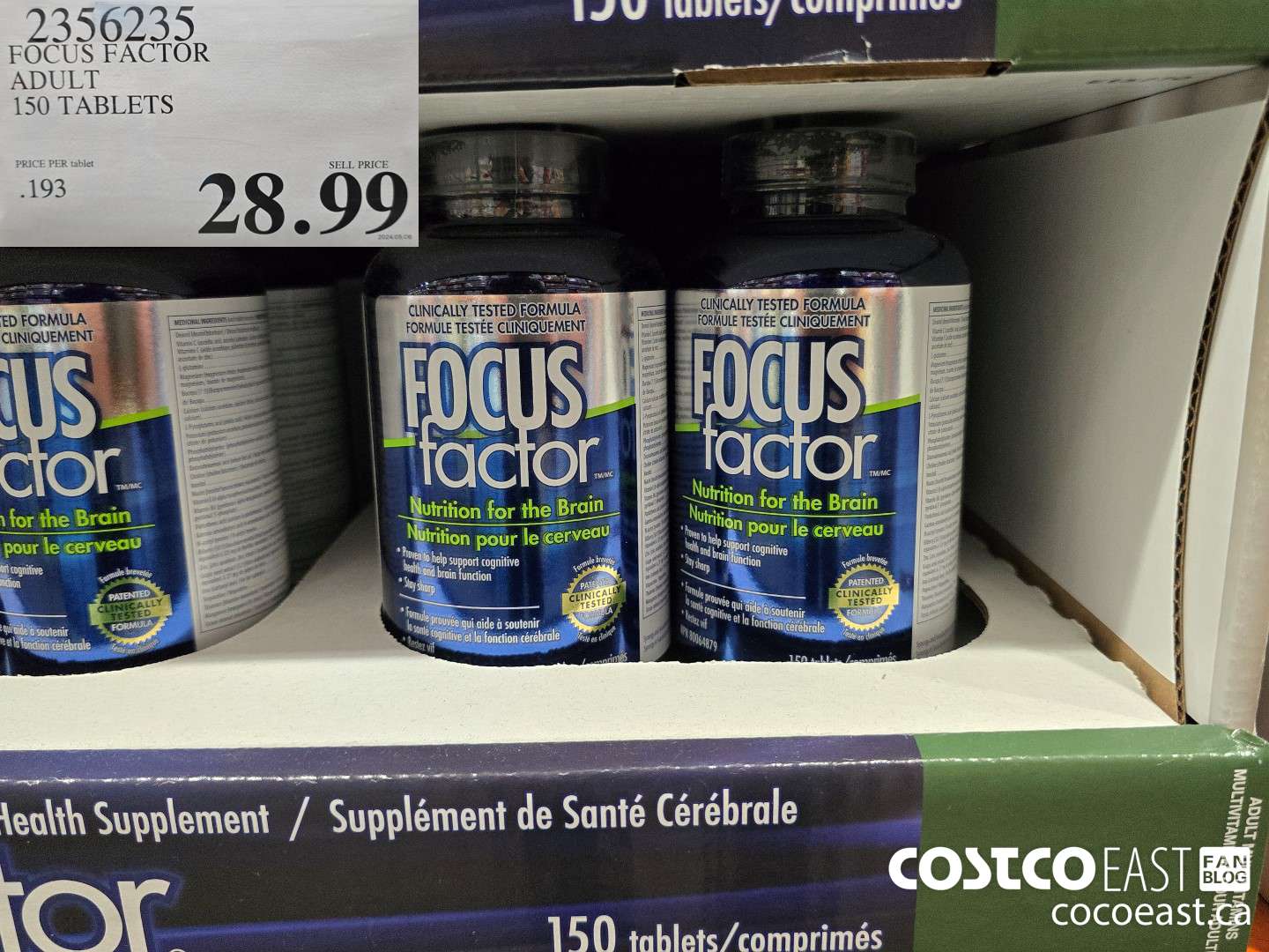 2356235 FOCUS FACTOR ADULT 150 TABLETS $28.99