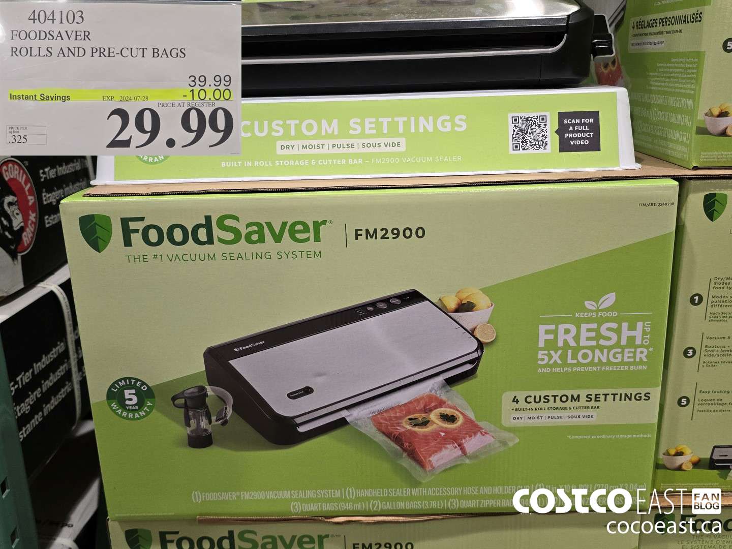 404103 FOODSAVER ROLLS AND PRE-CUT BAGS ($10.00 INSTANT SAVINGS EXPIRES ON 2024-07-28) $29.99