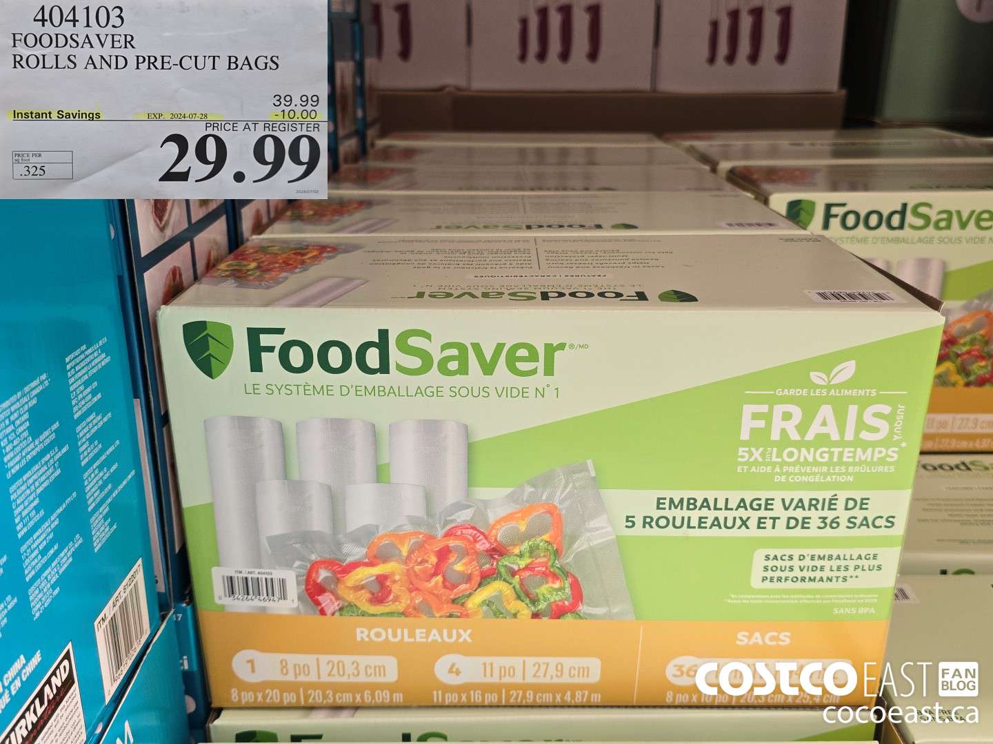 404103 FOODSAVER ROLLS AND PRE-CUT BAGS ($10.00 INSTANT SAVINGS EXPIRES ON 2024-07-28) $29.99