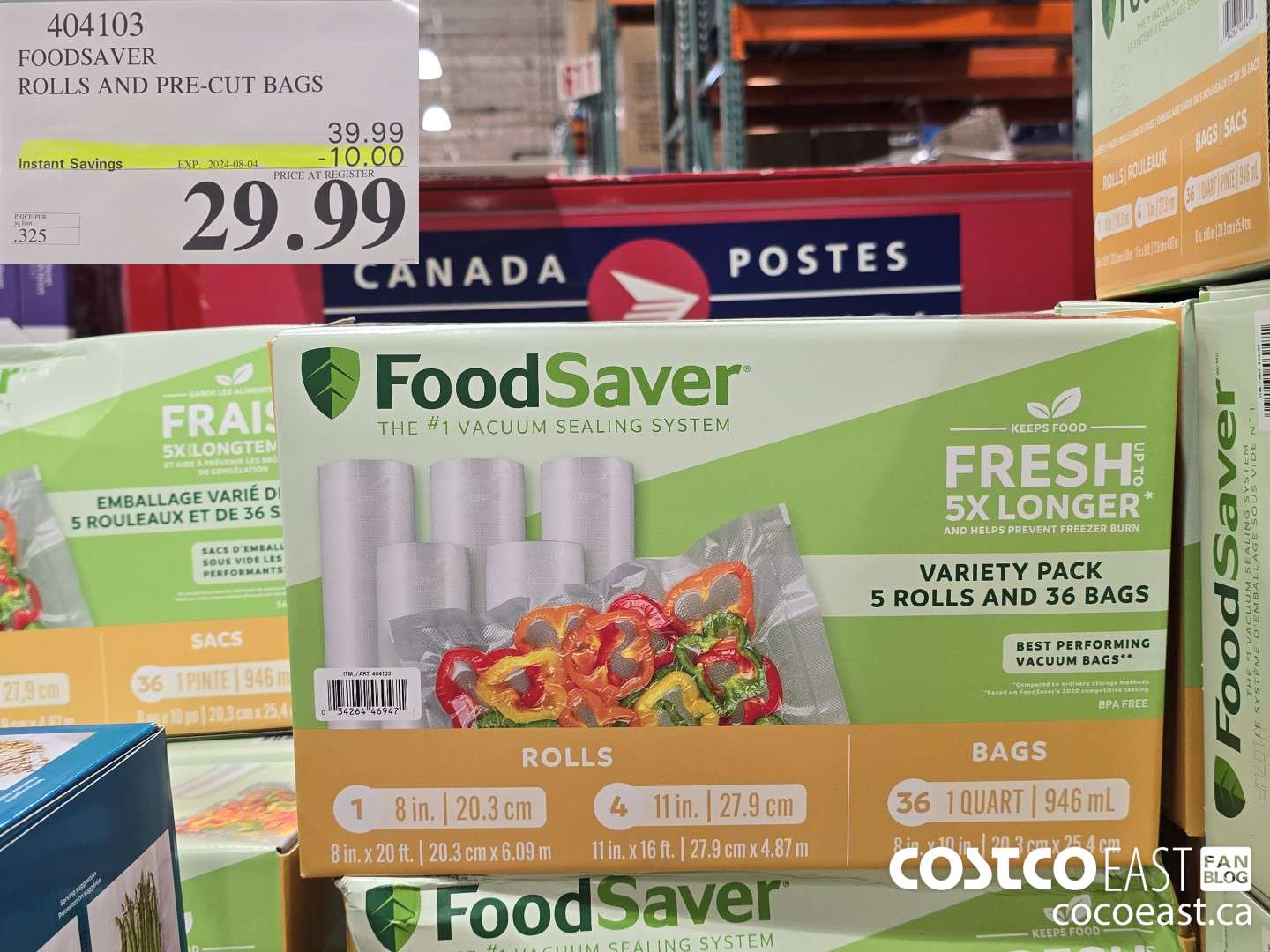 404103 FOODSAVER ROLLS AND PRE-CUT BAGS ($10.00 INSTANT SAVINGS EXPIRES ON 2024-08-04) $29.99