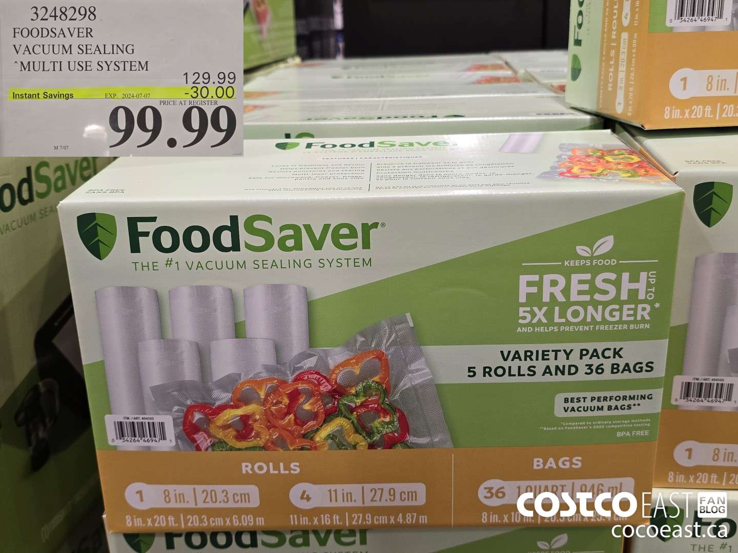3248298 FOODSAVER VACUUM SEALING “MULTI USE SYSTEM ($30.00 INSTANT SAVINGS EXPIRES ON 2024-07-07) $99.99