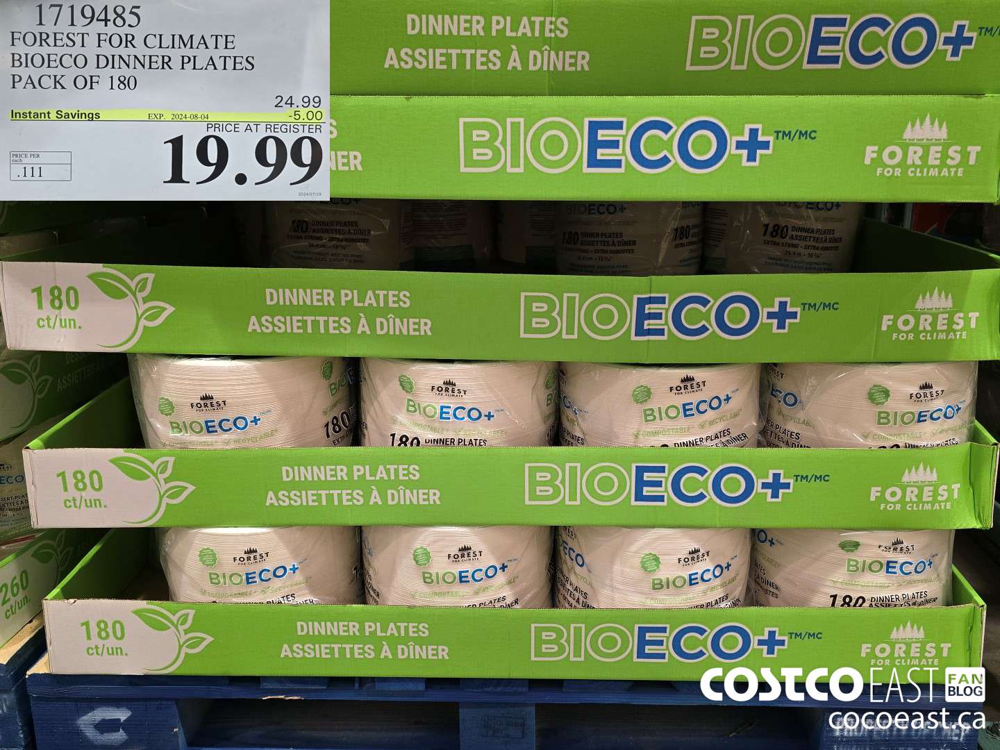 1719485 FOREST FOR CLIMATE BIOECO DINNER PLATES PACK OF 180 ($5.00 INSTANT SAVINGS EXPIRES ON 2024-08-04) $19.99