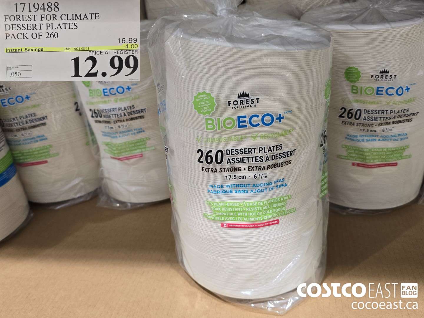 1719488 FOREST FOR CLIMATE DESSERT PLATES PACK OF 260 ($4.00 INSTANT SAVINGS EXPIRES ON 2024-08-11) $12.99