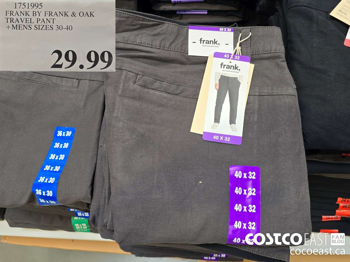 1751995 FRANK BY FRANK & OAK TRAVEL PANT + MENS SIZES 30-40 $29.99