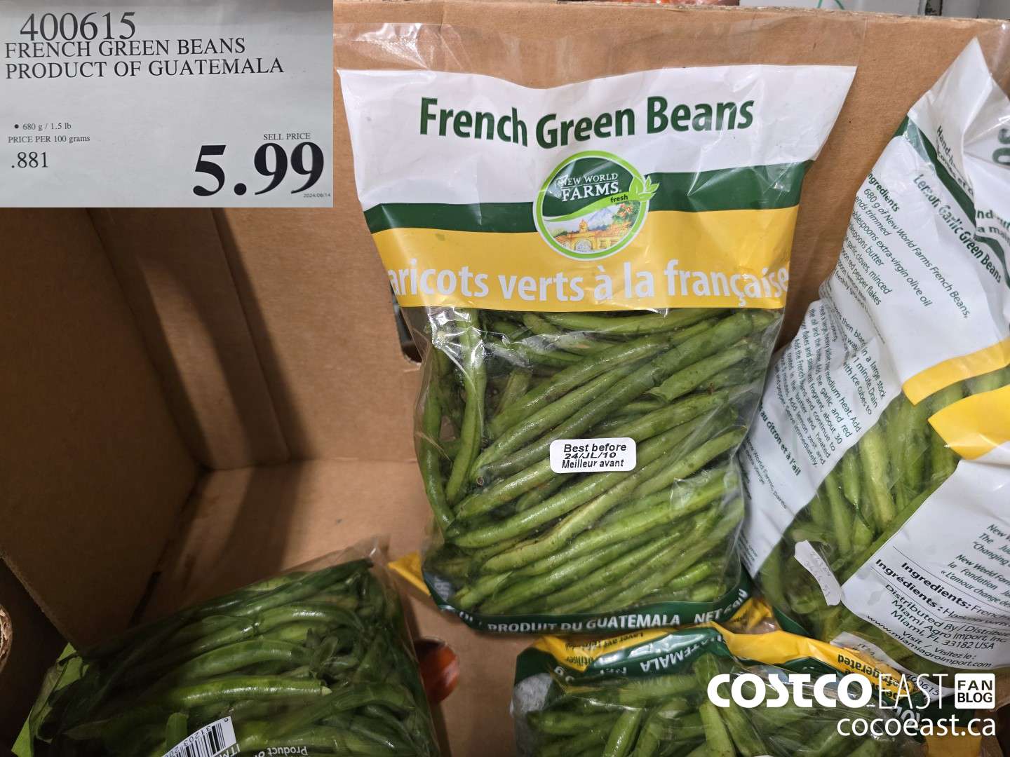 400615 FRENCH GREEN BEANS PRODUCT OF GUATEMALA $5.99