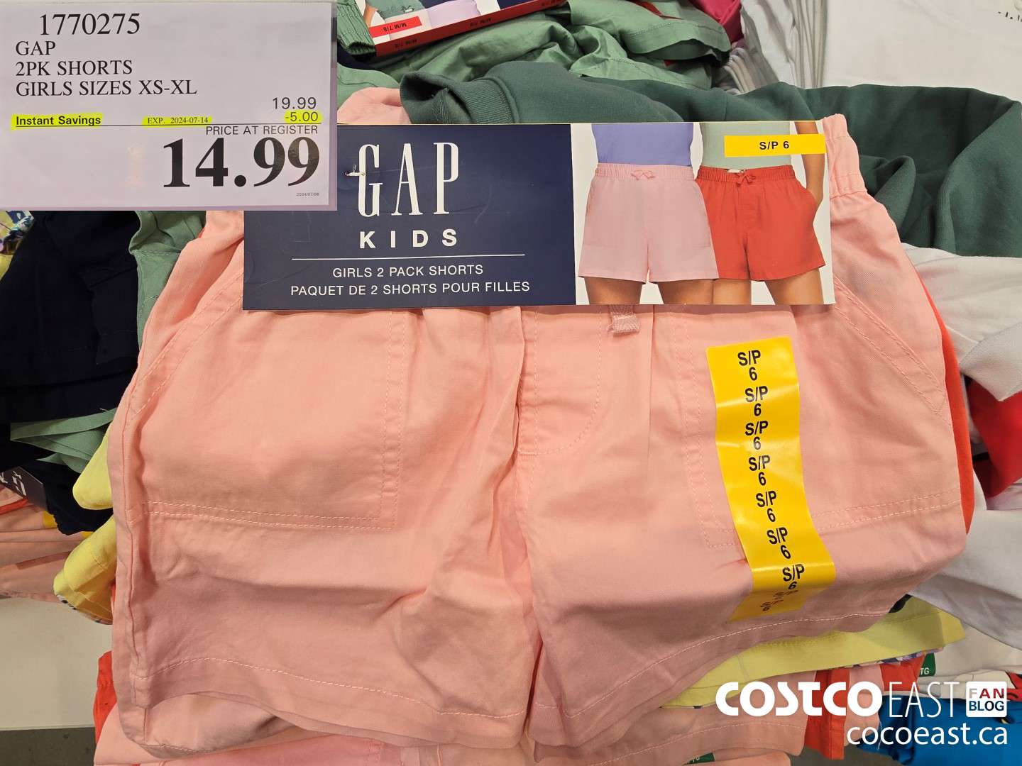 1770275 GAP 2PK SHORTS GIRLS SIZES XS-XL ($5.00 INSTANT SAVINGS EXPIRES ON 2024-07-14) $14.99