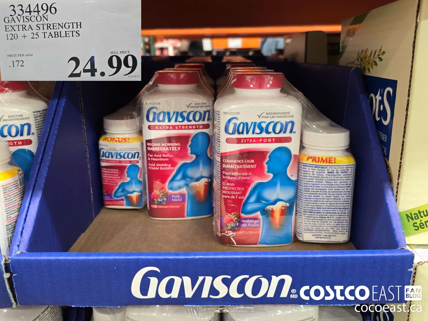 334496 GAVISCON EXTRA STRENGTH 120 + 25 TABLETS $24.99
