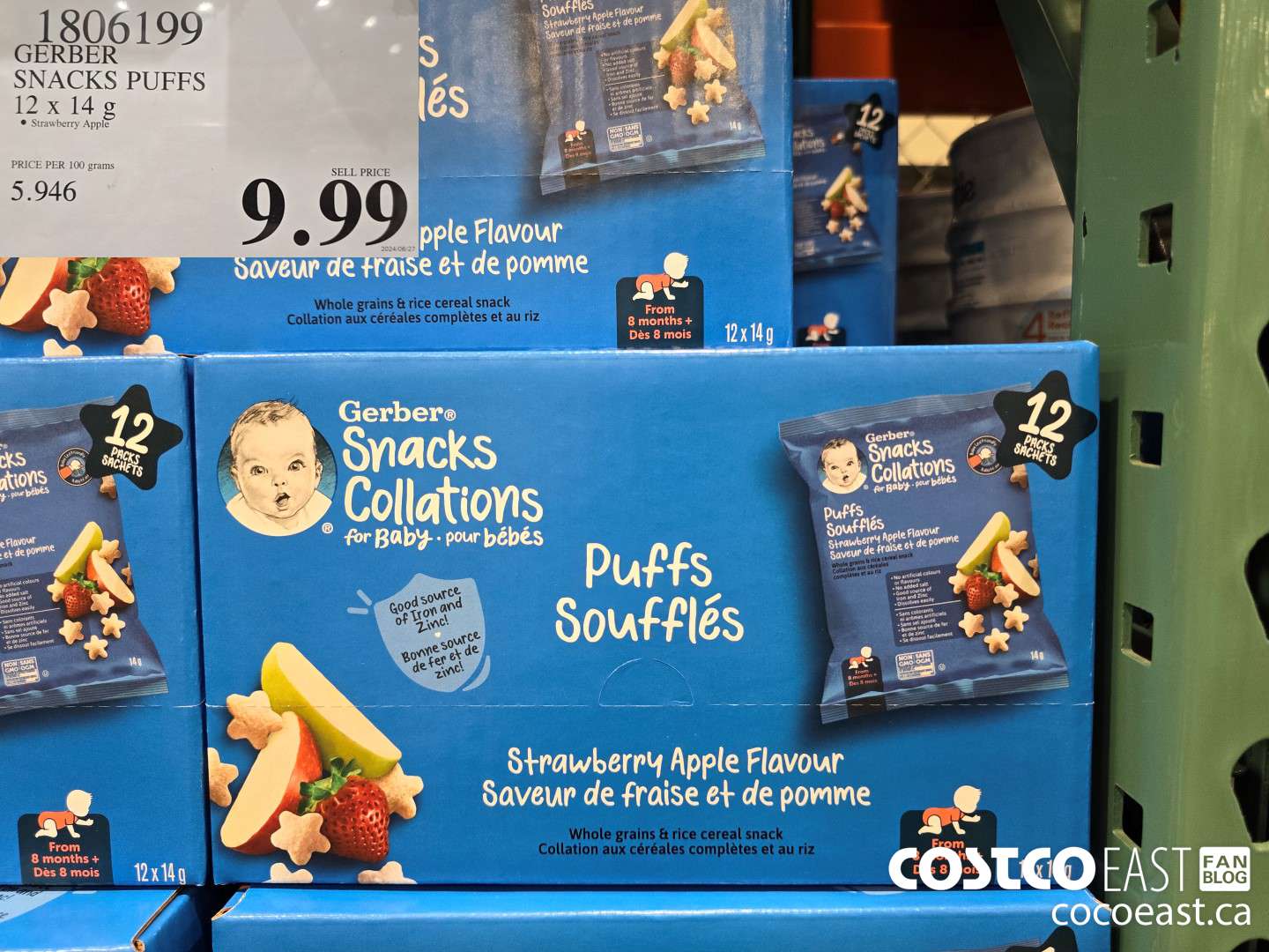 1806199 GERBER SNACKS PUFFS 12 x 14g $9.99