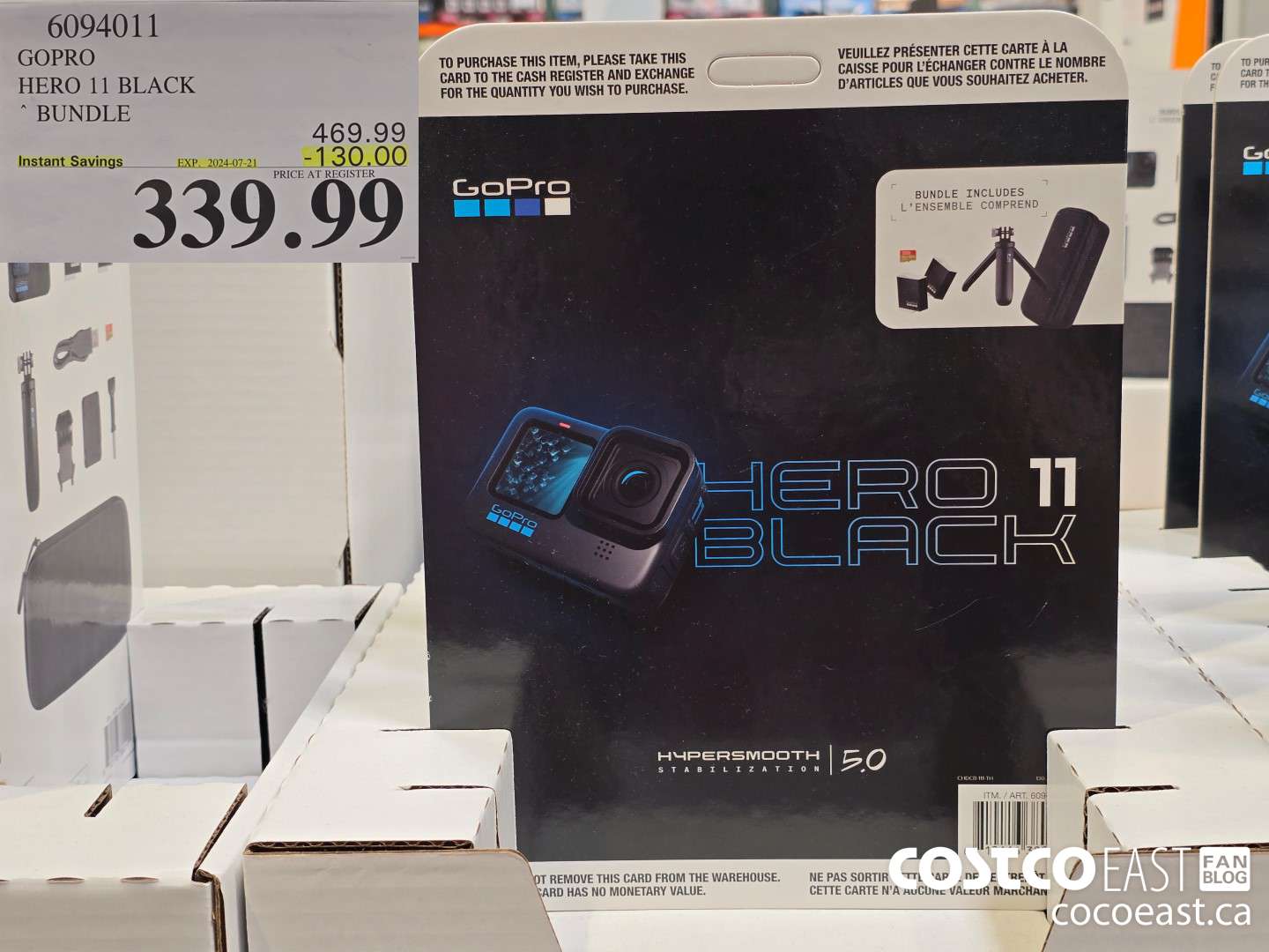 6094011 GOPRO HERO 11 BLACK ~ BUNDLE ($130.00 INSTANT SAVINGS EXPIRES ON 2024-07-21) $339.99