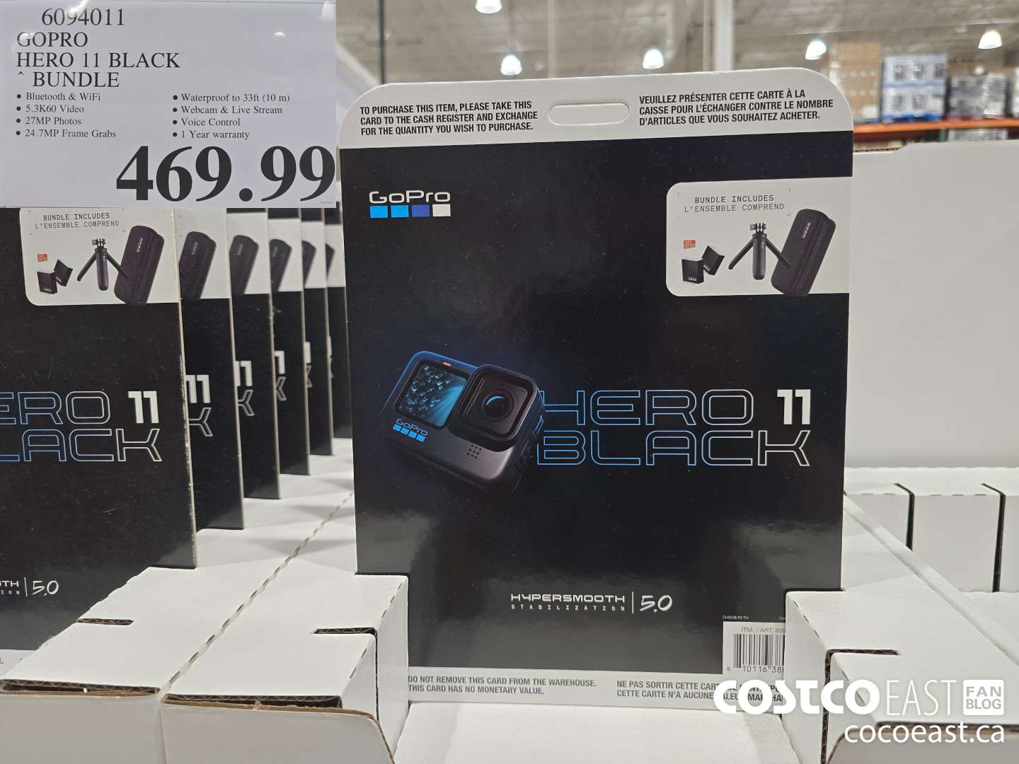 6094011 GOPRO HERO 11 BLACK ~ BUNDLE $469.99