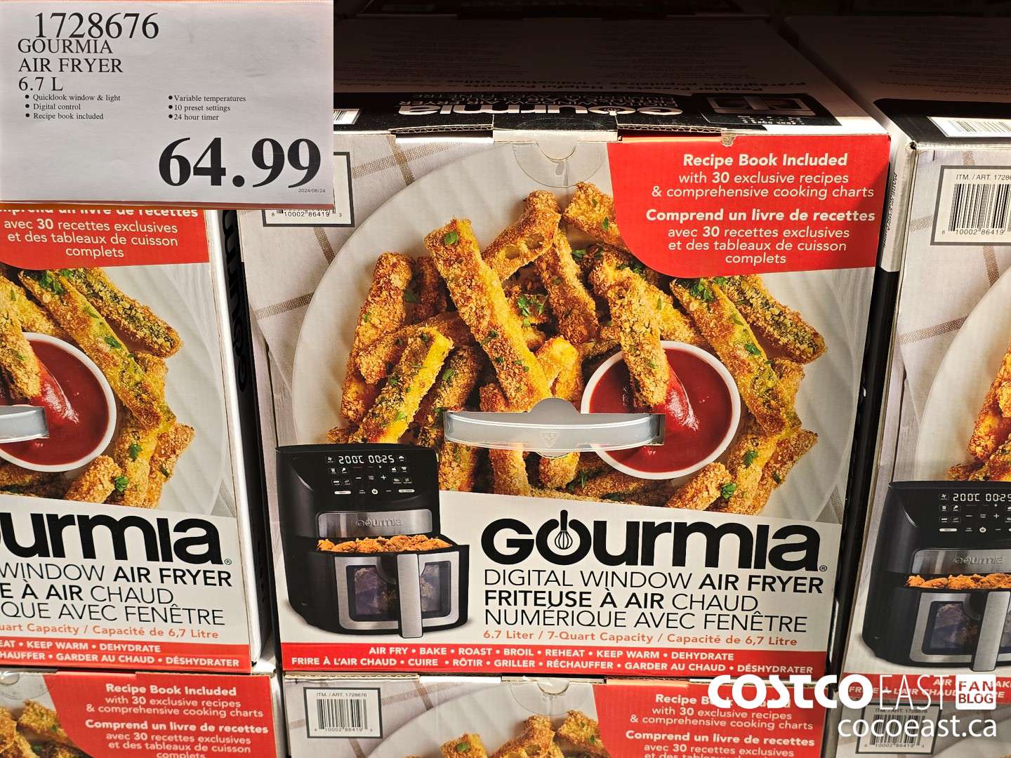 1728676 GOURMIA AIR FRYER 6.7 L $64.99